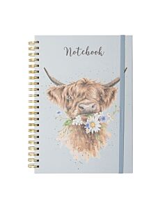 Wrendale Designs 'Daisy Coo' Highland Cow A4 Notebook